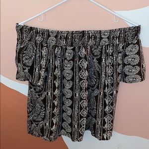 Off-shoulder crop top